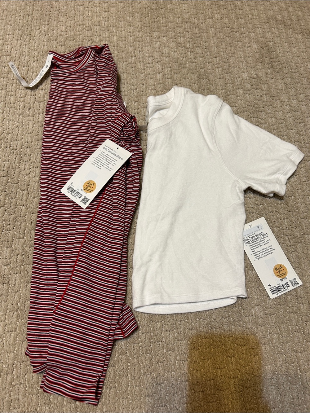 Lululemon Hold tight long sleeve and short sleeve set size 8/10 NWT $126